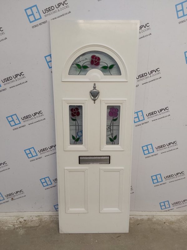 Used White Upvc Front Door Panel 633mm x 1776mm x 28mm UFDP0046