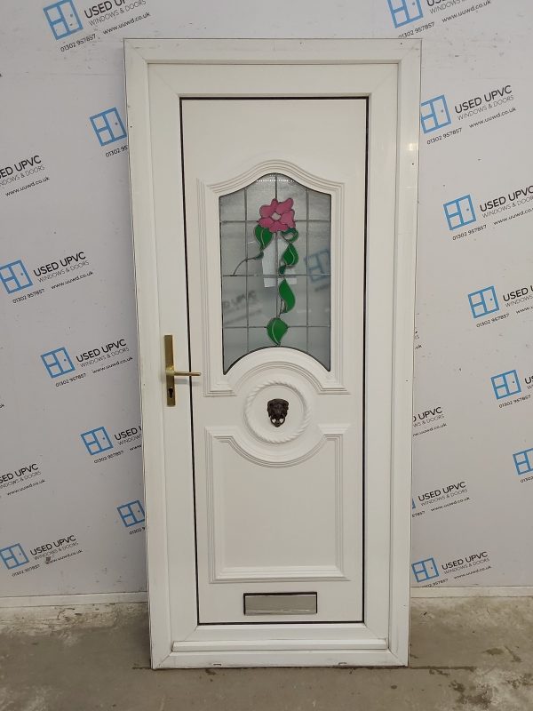 Used White Upvc Front Door 900mm x 2060mm 0027