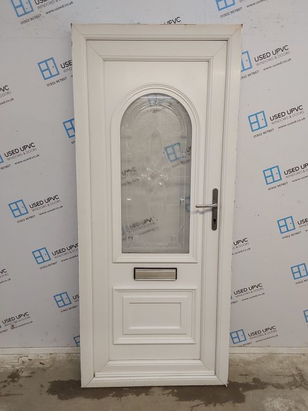 Used White Upvc Front Door 870mm x 2015mm C6022