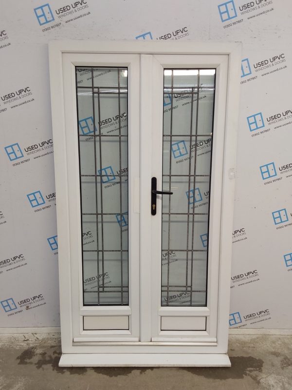 Used White Upvc French Doors 1100mm x 1980mm EA3