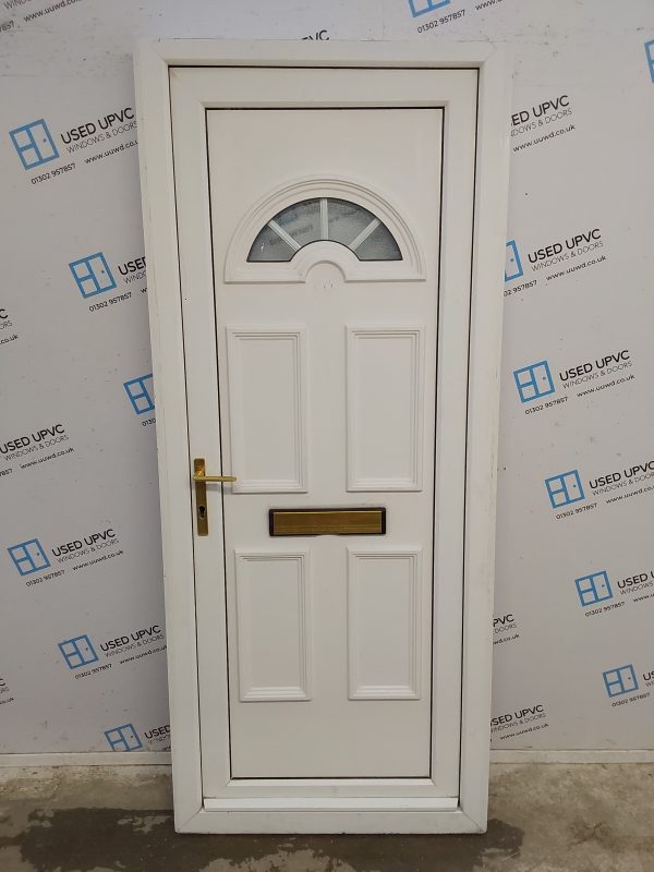 Used White Upvc Front Door 860mm x 2025mm C7D022