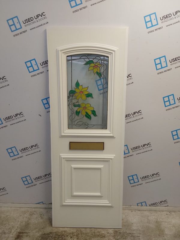 Used White Upvc Front Door Panel 628mm x 1726mm x 28mm UFDP0050