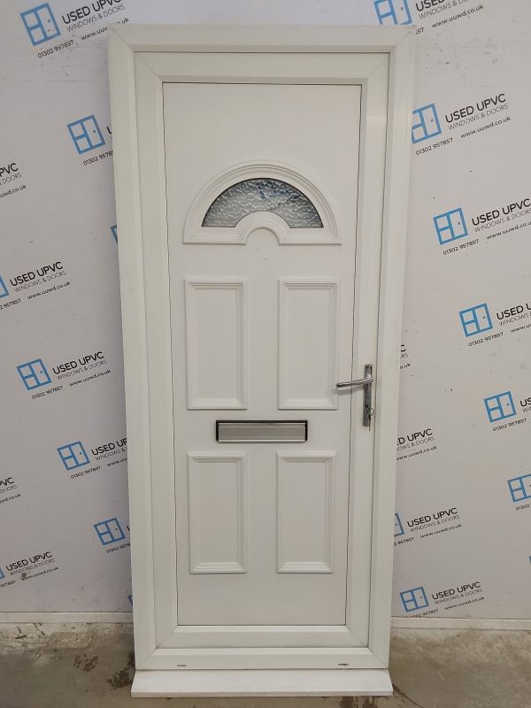 Used White Upvc Front Door 880mm x 2100mm C8D04