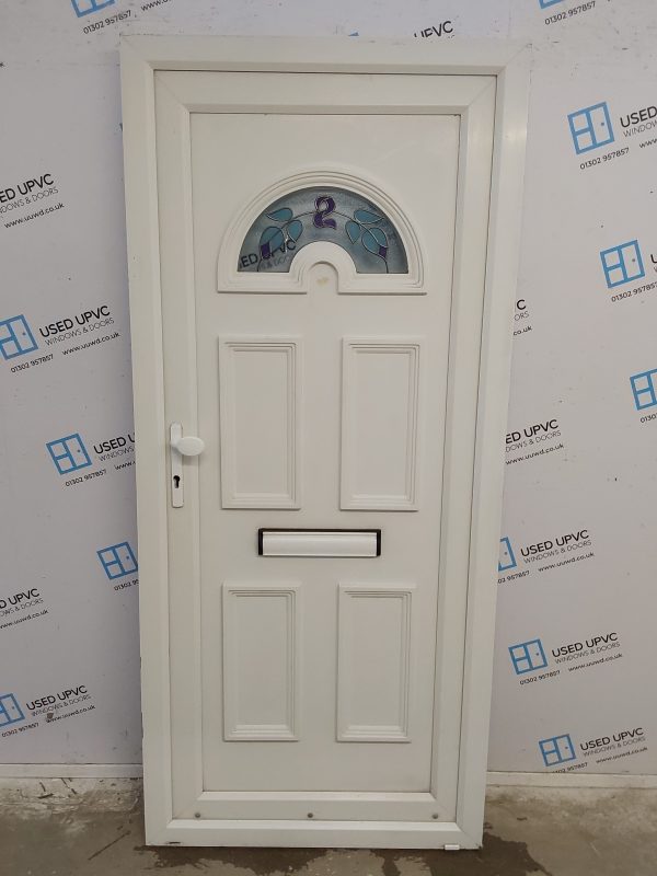 Used White Upvc Front Door 900mm x 2010mm C7D029