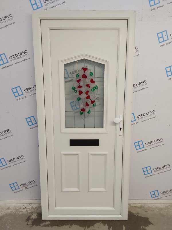 Used White Upvc Front Door 910mm x 2045mm C7D034