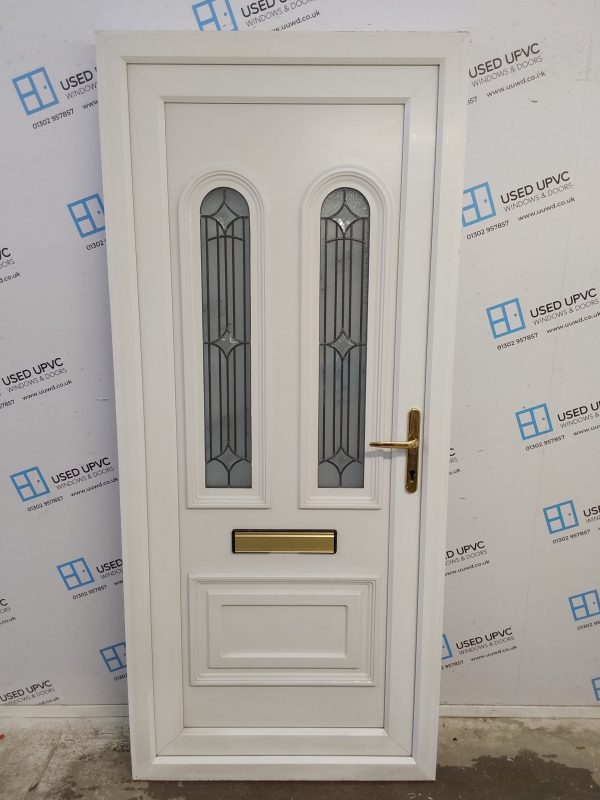Used White Upvc Front Door 910mm x 2070mm C7D068