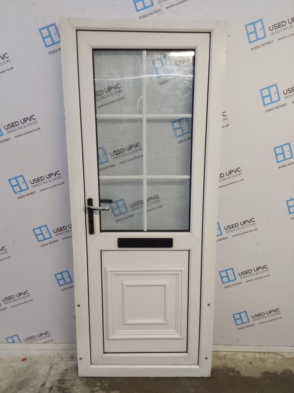 Used White Upvc Front Door 810mm x 2010mm C7D077