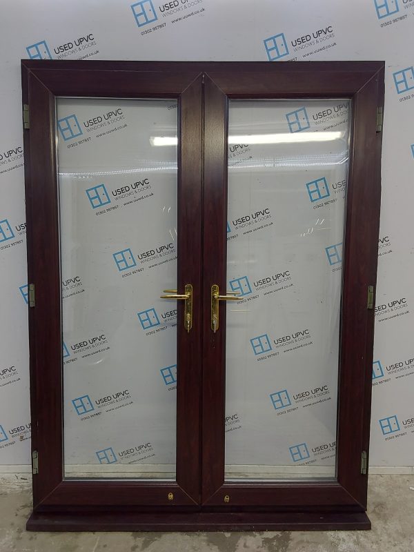 Used Rosewood Upvc French Doors 1575mm x 2090mm EA4