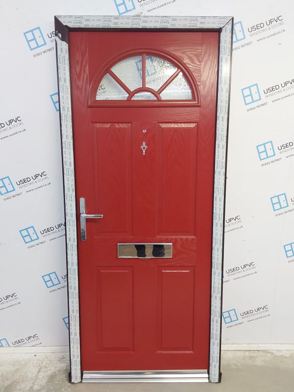 Brand New Red Composite Front Door 895mm x 2040mm ND129