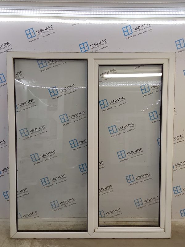 Used White Upvc Full Glass Tilt And Turn Door With Side Panel 1805mm x 2060mm DS032
