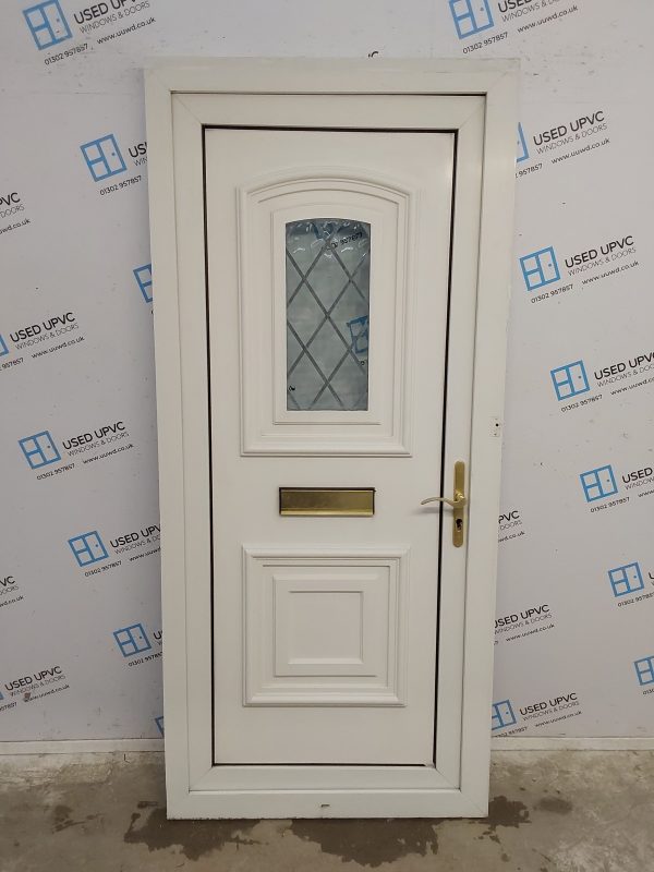 Used White Upvc Front Door 920mm x 2040mm 0669