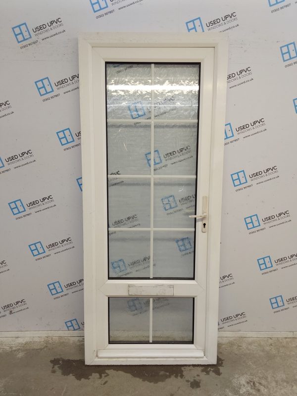 Used White Upvc Front Door 880mm x 2110mm 0591