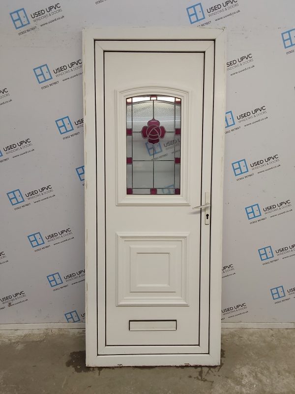 Used White Upvc Front Door 850mm x 2080mm 0555