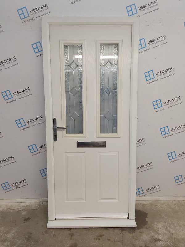 Used White Composite Front Door 930mm x 2090mm 0348