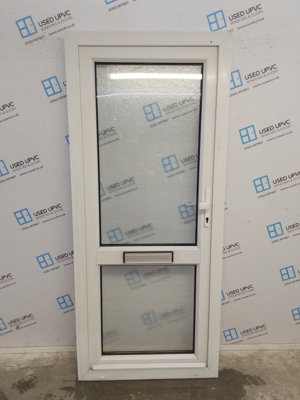 Used White Upvc Front Door 900mm x 2080mm 0258