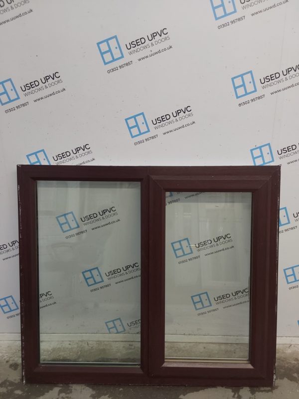 Used Rosewood Upvc Window 1195mm x 1030mm LW0126