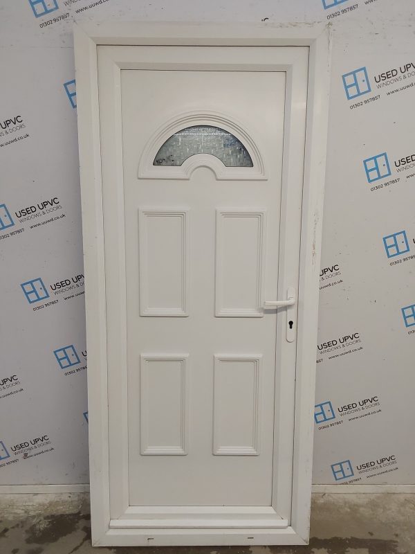 Used White Upvc Back Door 905mm x 2035mm 0554