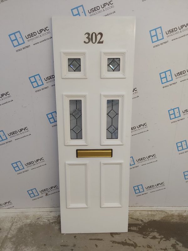 Used White Upvc Front Door Panel 605mm x 1802mm x 28mm UFDP0053