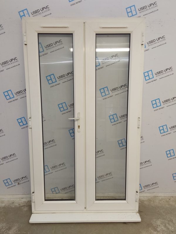 Used White Upvc French Doors (Outwards Opening) 1190mm x 2090mm EA5