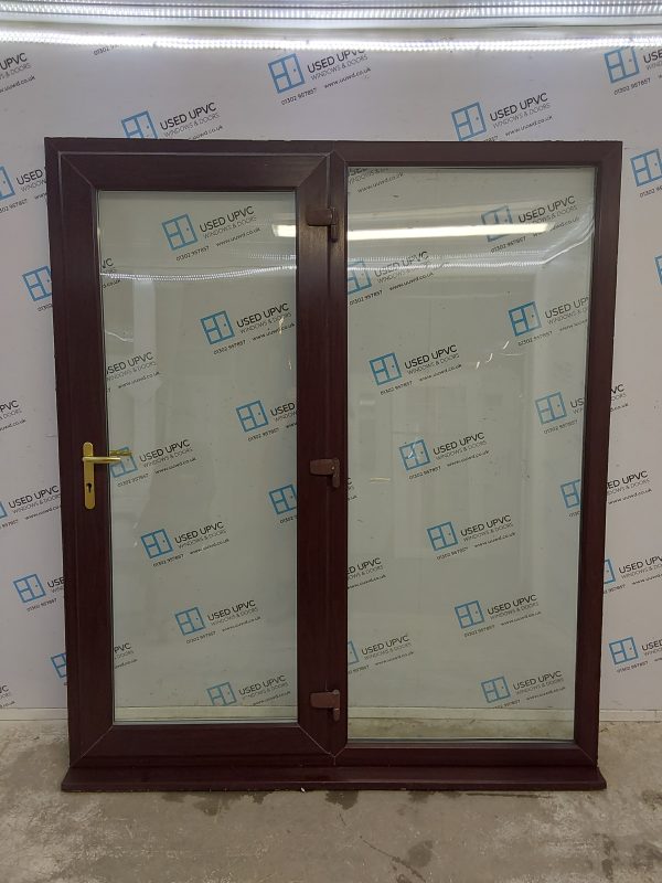 Used Rosewood Full Glass Door And Side Panel 1800mm x 2090mm DS034