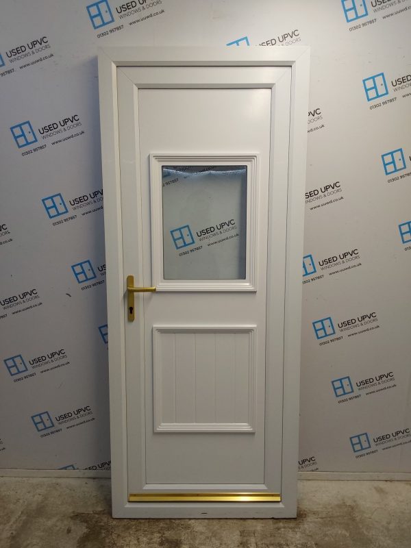 Used White Upvc Back Door 860mm x 2080mm 0621