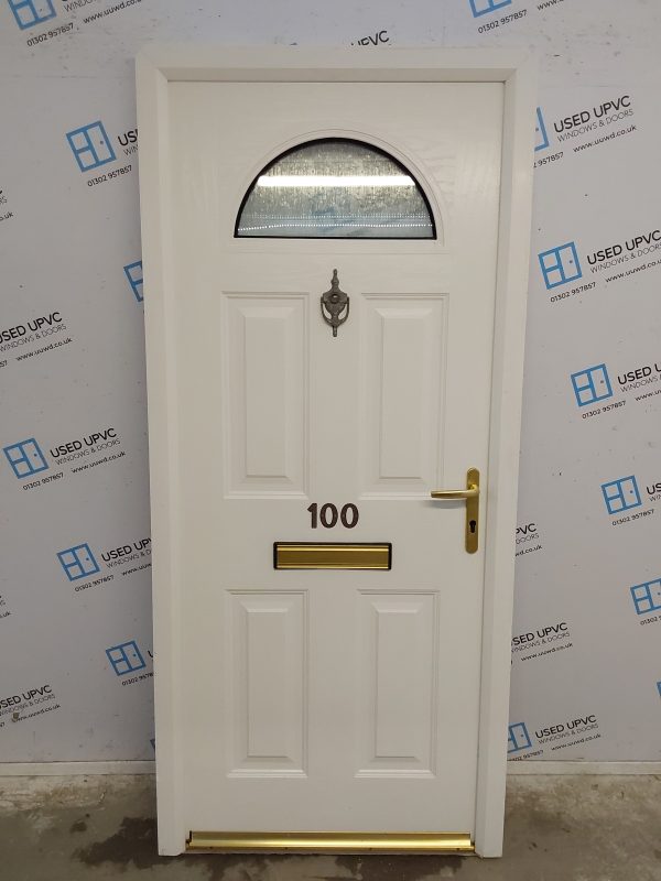 Used White Composite Front Door 910mm x 2025mm 0144