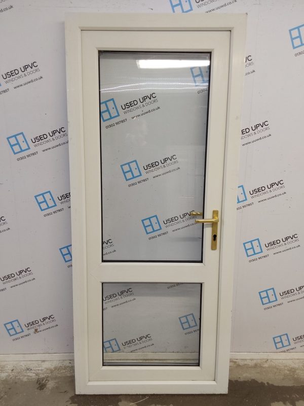 Used White Upvc Back Door 830mm x 1920mm 0115