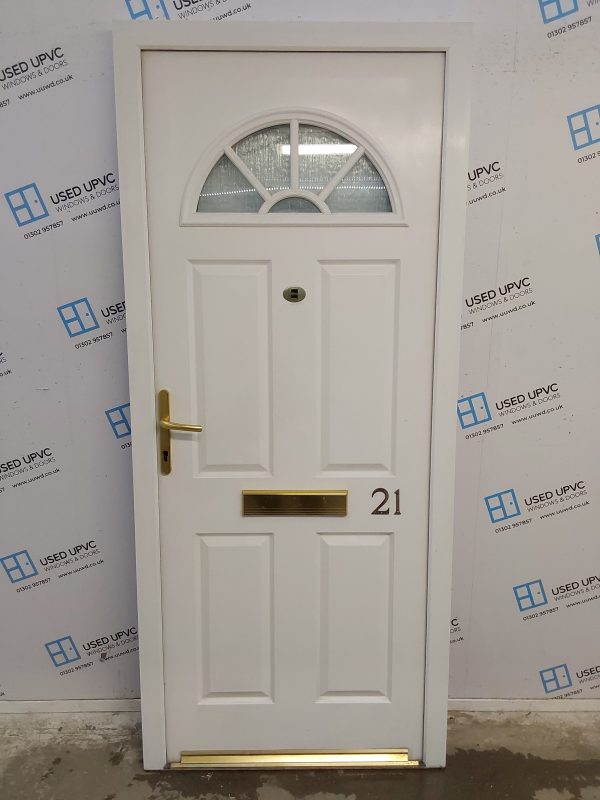 Used White Upvc Front Door 905mm x 2085mm 0120