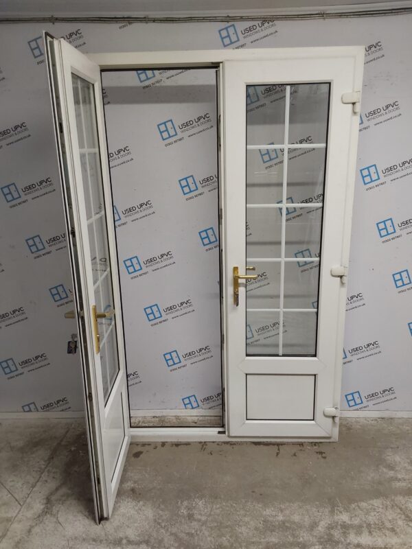 Used White Upvc French Doors 1300mm x 2015mm EA3 - Image 3