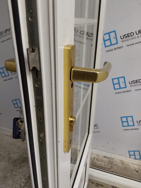 Used White Upvc French Doors 1300mm x 2015mm EA3 - Image 7