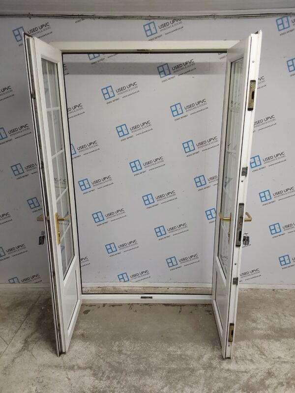 Used White Upvc French Doors 1300mm x 2015mm EA3 - Image 4
