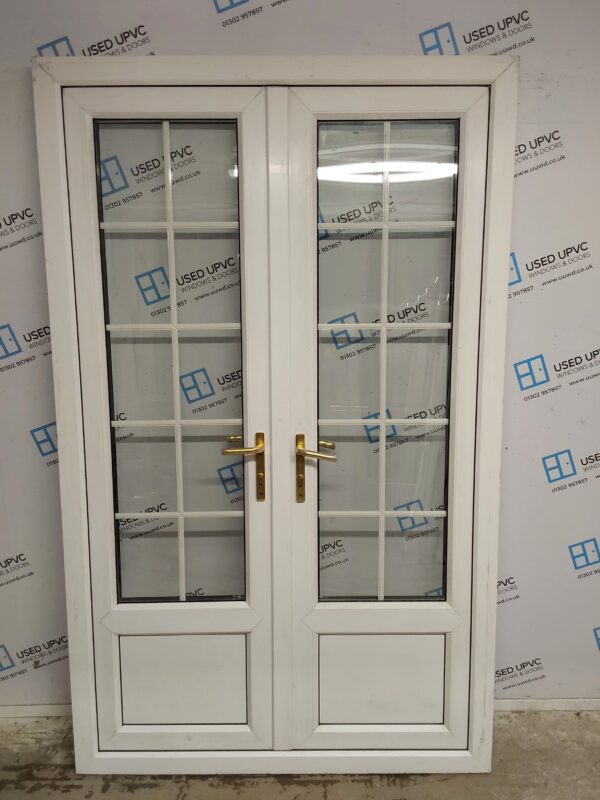 Used White Upvc French Doors 1300mm x 2015mm EA3 - Image 2