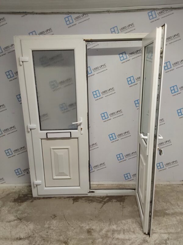Used White Upvc French Doors 1520mm x 2030mm (reduce to 1450mm) EA4 - Image 3