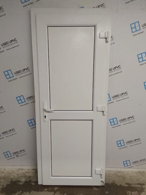 Used White Upvc Back Door 820mm x 2010mm 0672 - Image 2