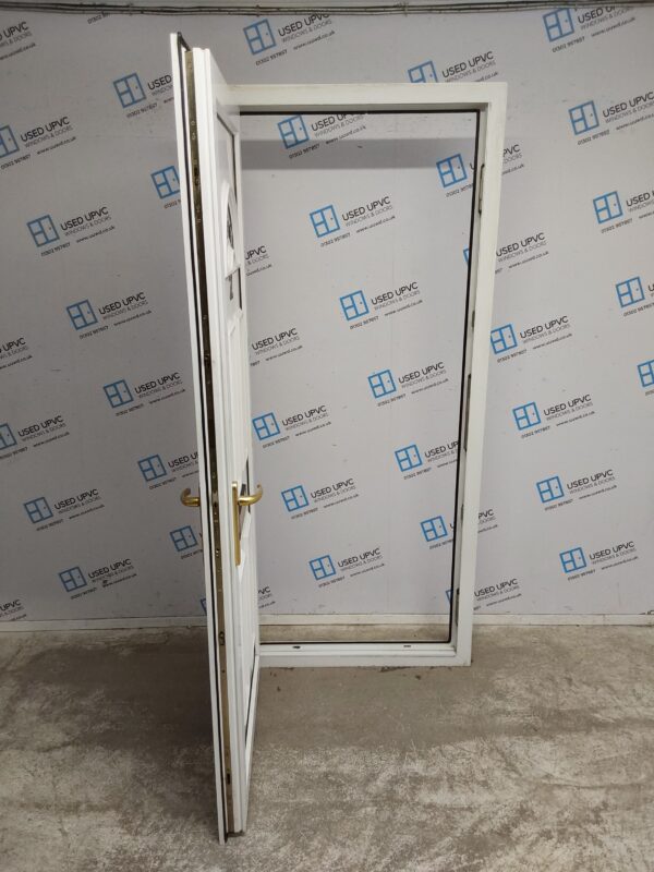 Used White Upvc Front Door 900mm x 2035mm 0622 - Image 3