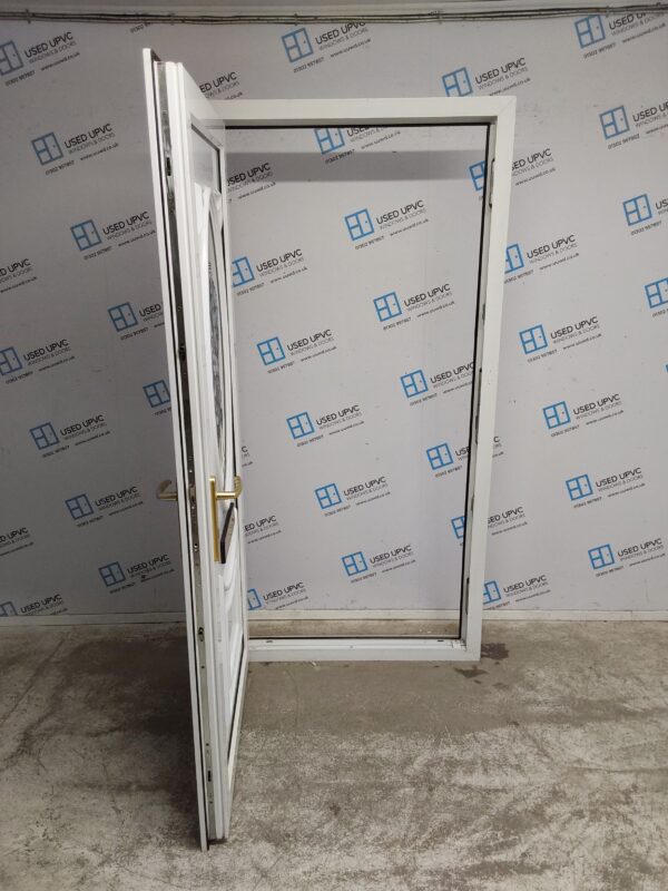 Used White Upvc Front Door 1000mm x 2020mm 0713 - Image 3