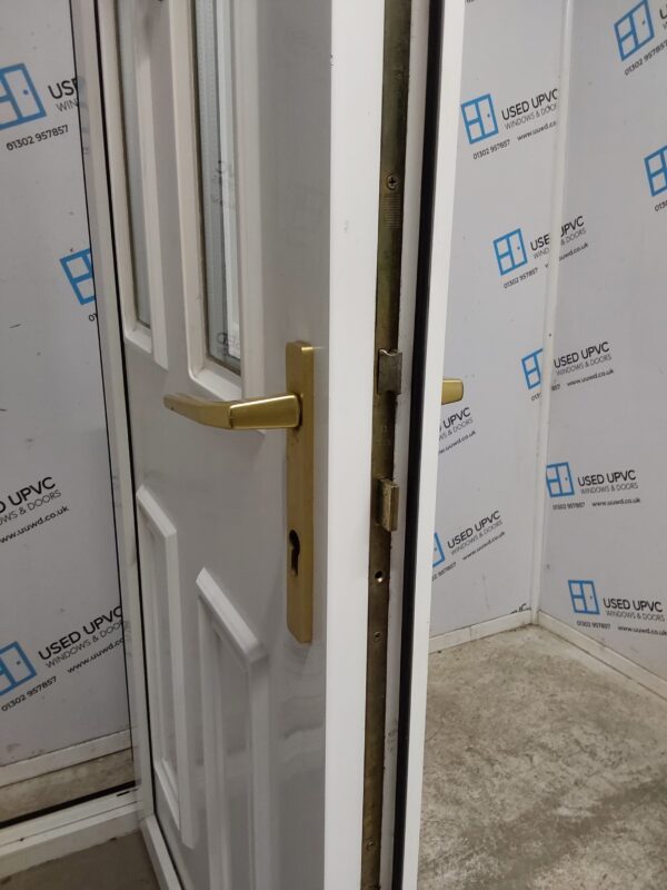 Used White Upvc Back Door And Side Panel 1110mm x 2120mm DS002 - Image 5