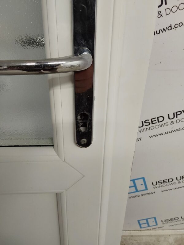 Used White Upvc Front Door 915mm x 2060mm (Reduce To 890mm) 0406 - Image 8