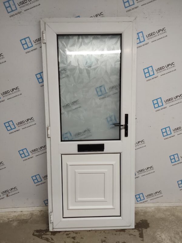 Used White Upvc Front Door 855mm x 2015mm 0403 - Image 2