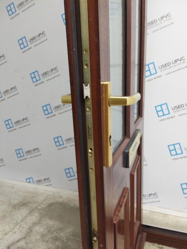 Used Woodgrain Upvc Front Door 880mm x 2090mm (Reduce To 860mm x 2080mm) 0392 - Image 5