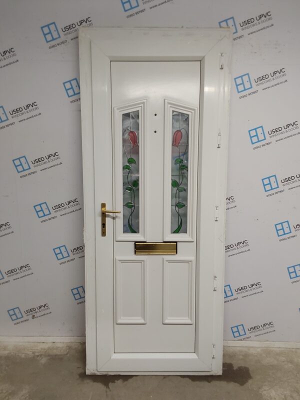 Used White Upvc Front Door 885mm x 2135mm 0547 - Image 2