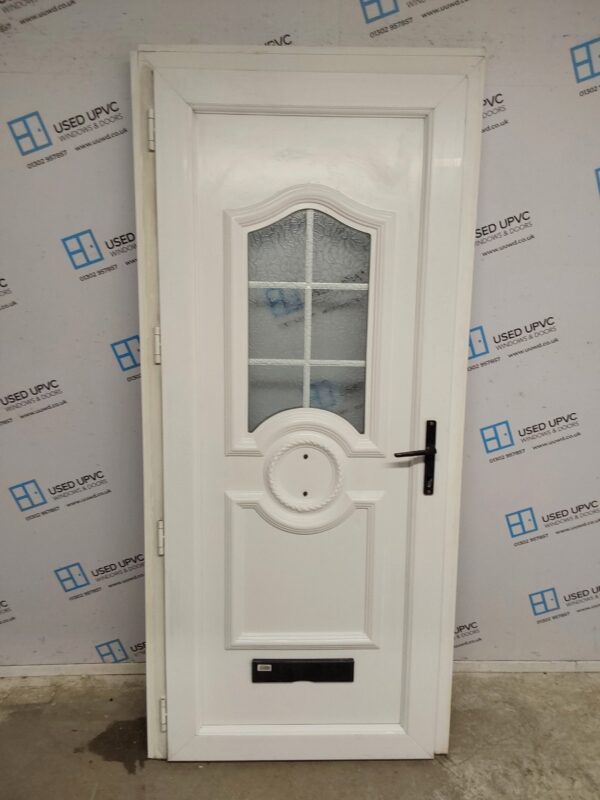 Used White Upvc Front Door 915mm x 2040mm (Reduce To 895mm x 2020mm) 0191 - Image 2
