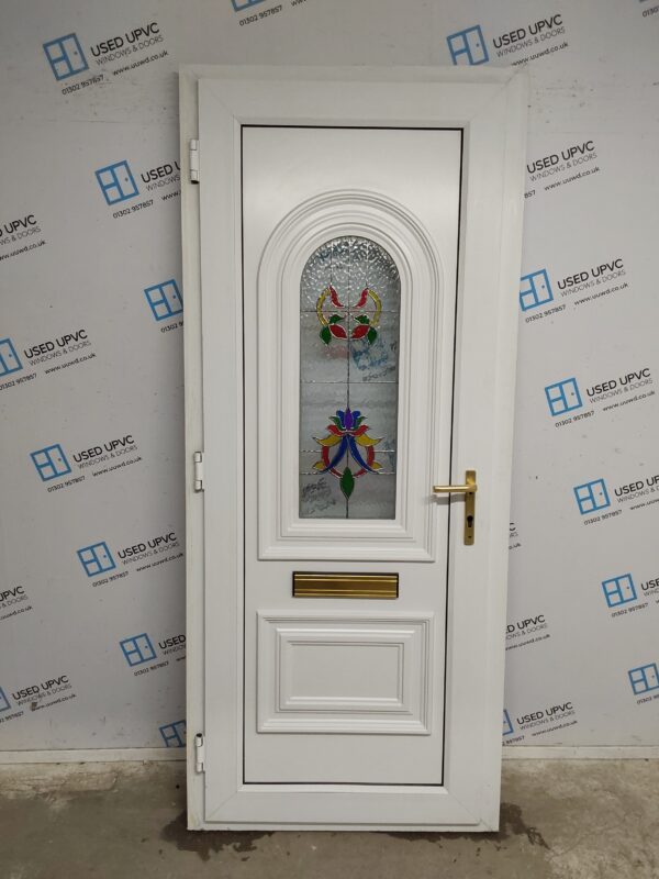Used White Upvc Front Door 900mm x 2105mm 0189 - Image 2
