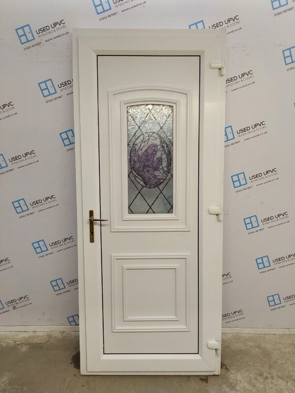 Used White Upvc Back Door 915mm x 2165mm 0180 - Image 2