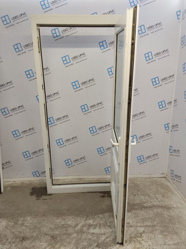 Used White Upvc Back Door 900mm x 2060mm (Reduce To 1990mm) 0120 - Image 3