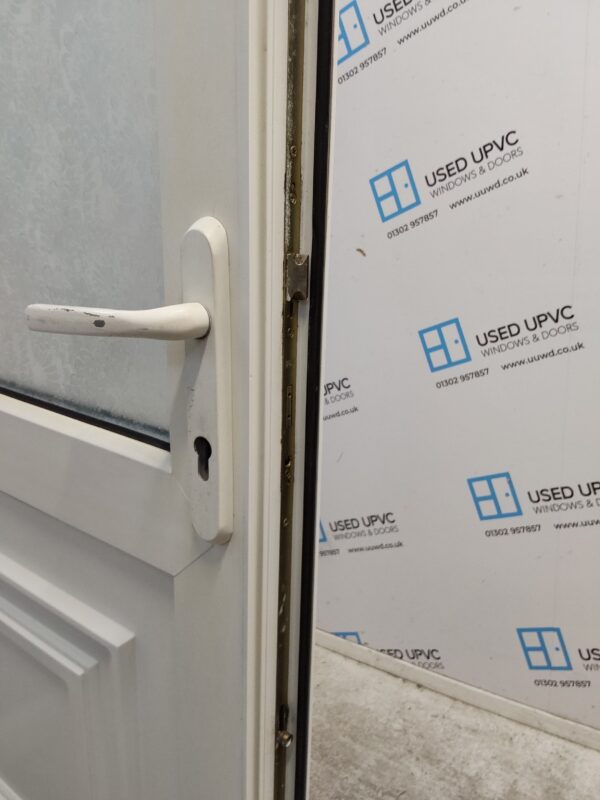 Used White Upvc Back Door 900mm x 2060mm (Reduce To 1990mm) 0120 - Image 5