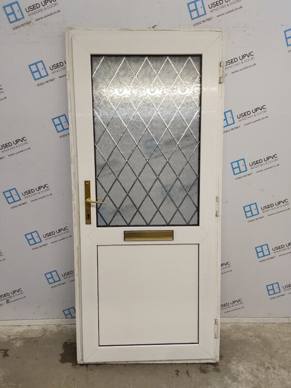 Used White Upvc Front Door 915mm x 2050mm 0106 - Image 2