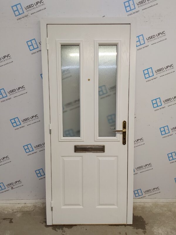 Used White Composite Front Door 890mm x 2050mm 0101 - Image 2