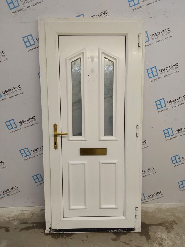 Used White Upvc Front Door 935mm x 2010mm (Reduce To 895mm) 0054 - Image 2