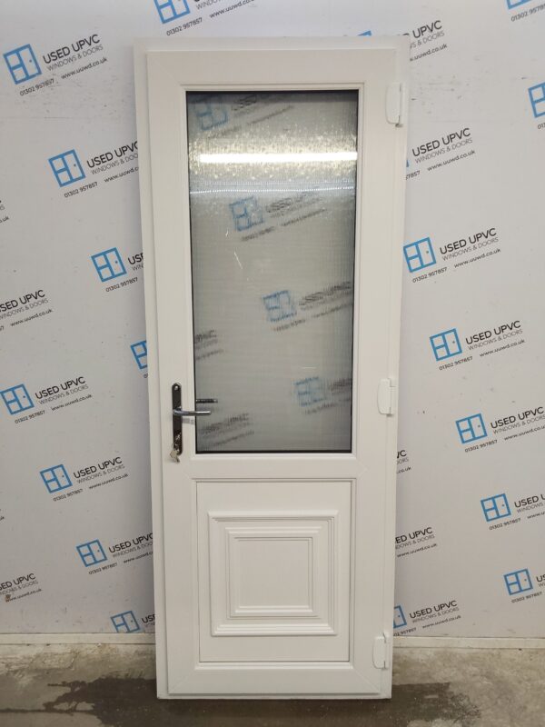 Used Anthracite Grey On White Upvc Back Door 825mm x 2180mm 0680 - Image 2